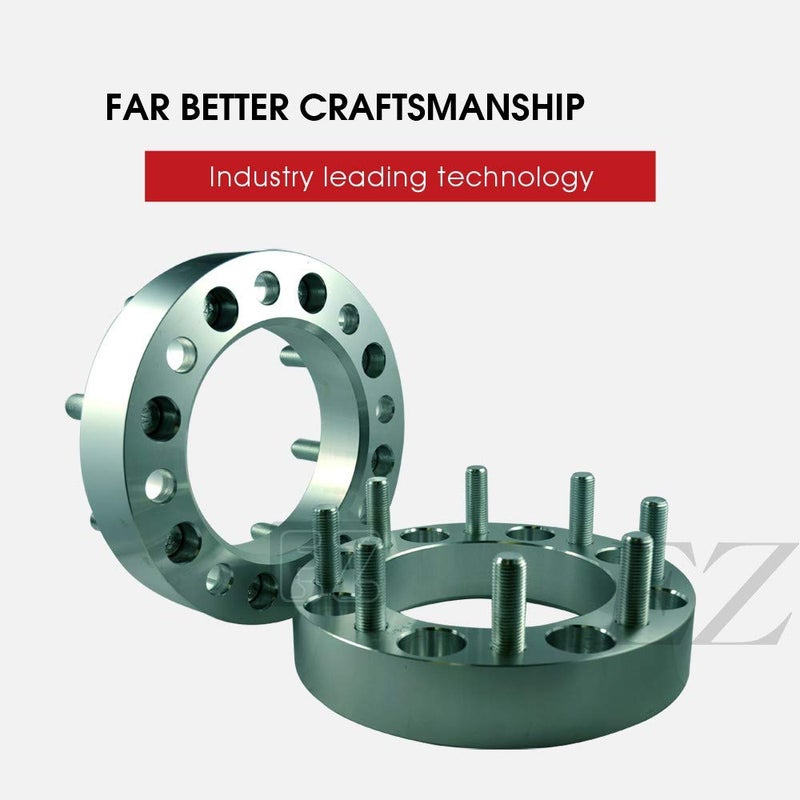 ezaccessory 2 Billet Wheel Adapters Spacers 8x6.5 to 8x6.5 | 8x165 to 8x165 | Fits Dodge Ram 2500/3500 2/4WD | 1" Thick 9/16" Studs - Image 5